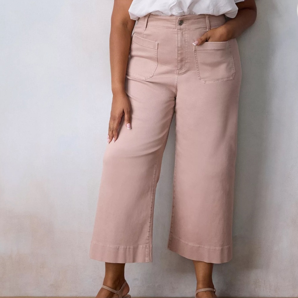 LC Lauren Conrad Petite Wide-Leg Cropped Pants